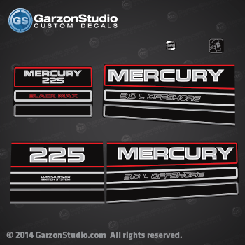 
mercury 1994 1995 1996 1997 1998 225 hp 3.0 L offshore xl xxl decal set 824396A93 37-824396A93 decals kit stickers computerized ignition system 225 h.p. horsepower horse power 225hp 3.0 litre liter black max b max counter rotation
814277A14 TOP COWL ASSEMBLY (BLACK)
L Models 1225412PD 1225412RD 1225412SD 1225412TD 1225412UD 1225412UT 1225417RD 1225417SD 1225417SF 1225417TF 1225417UF 7225412CD 7225412DD 7225412ED 7225412FD 7225412FF 7225412FT 7225417DD 7225417ED 7225417EF 7225417FF.
L CARB Models 7225417GF 7225412GD
CXL Models 72254254D 7225425CD 7225425DD 7225425ED 12254254D 1225425PD 1225425RD 1225425SD 1225425TD 1225425UD 1225428RD 1225428SD 1225428SF 1225428TF 1225428UD 1225428UF
XL Models:12254224D 1225422PD 1225422RD 1225422SD 1225422TD 1225422UD 1225427RD 1225427SD 1225427SF 1225427TF 1225427UD 1225427UF 72254224D 7225422CD 7225422DD 7225422ED 7225422FD 7225422FF
XL CARB Models 7225422GD
XXL Models 12254324D 1225432PD 1225432RD 1225432SD 1225432TD 1225432UD 1225437RD 1225437SF 1225437TF 1225437UF
CXXL Models 12254354D 1225435PD 1225435RD 1225435SD 1225435TD 1225435UD 1225438SF 1225438UF
