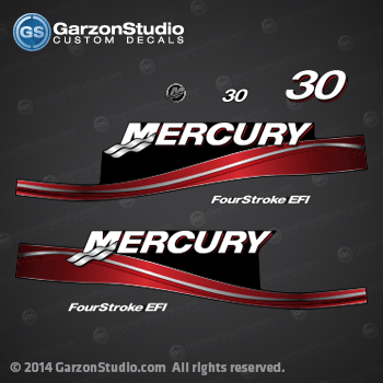 2002 2003 2004 2005 2006 2007 2008 2009 MERCURY 30 hp decal set red 30hp decals cowling graphics
37-883530A05
DECAL SET ME30EFI 4-S 3 CYL (RED)
2002 - 2005
Mercury 883530A05 DECAL SET (MERC 30)(2005) 
MODELS:
EH 4: 1A30301AD
E 4: 1A30302AB, 1A30302AD, 1A30302CD, 1A30302DD, 1A30302ZB, 1A30311AB.
ELH 4: 1A30311AD, 1A30311CD, 1A30311DD, 1A30311ZB, 1A30311ZD, 1A30311ZE.
EL 4: 1A303123B, 1A30312AB, 1A30312AD, 1A30312CB, 1A30312CD, 1A30312DB, 
1A30312DD, 1A30312ZB, 1A30312ZD, 1A30312ZE.
ELPT 4: 1A304123B, 1A30412AB, 1A30412AD, 1A30412CB, 1A30412CD, 1A30412DB, 
1A30412DD, 1A30412ZB, 1A30412ZD, 1A30412ZE.
MERCURY 30 EFI (3 CYL.)(4-STROKE)
30HP Mercury Serial Numbers: 0P153500 THRU 0P400999
MERCURY 30 EFI (3 CYL.)(4-STROKE)
30HP Mercury Serial Numbers: 0T409000 THRU 1B226999
37-892907-005,Starboard side decal,
37-892907-006,Port Side decal,
37-892907-002, 40 hp front decal,
37-892907-004, 40 hp rear decal,
37-859269-7, FoursStroke decal,

