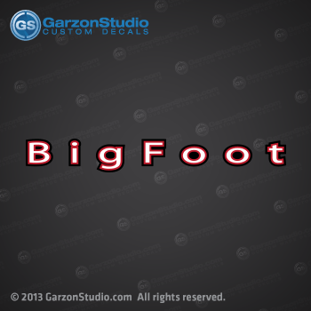 Mercury Big Foot decal decals 2006 2007 2008 2009 2010 2011 2012 2013