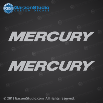 2013 2014 MERCURY outboard Port Stbd decal set sticker replica fourstroke 4s four stroke Silver