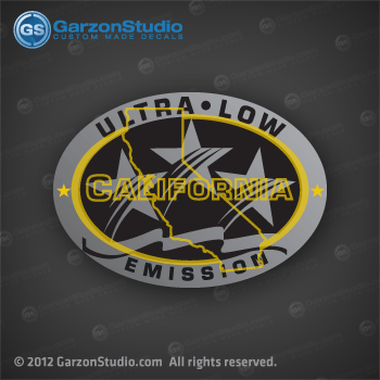 Suzuki Ultra Low Emission decal - 3 stars California