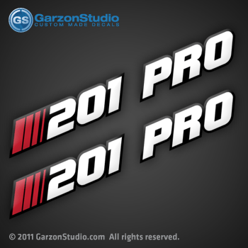 Team Stratos 201 Pro DECALS set