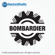 bombardier decal sticker white Johnson outboard motors