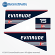Evinrude Outboard decals 15 horsepower
