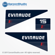 Evinrude Outboard decals 15 horsepower