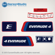 Outboard decals 4hp horsepower 1976 EVINRUDE 4 HP decal set Belgium< 46B36 European Model