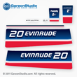 evinrude outboard decals 1980 20 hp twenty horse power