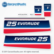 evinrude outboard decals 1980 25 hp twenty five horse power