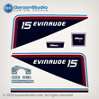 1981 EVINRUDE 15 HP SAIL DECAL SET fifteen 15HP H.P. HORSEPOWER
81 DECALS STICKER GRAPHICS KIT
0281661 0281662 
MODEL
E15ECIS E15RCIS E15RLCIS
EVINRUDE ENGINE COVER ASSEMBLY
0281418 0281420 0281419