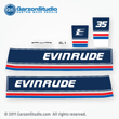 evinrude outboard decals 1983 35 hp thirty five horse power 0281656