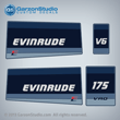 1985 Evinrude 175 hp 175hp decal set 85 DECAL SET VRO v6 ENGINE COVER