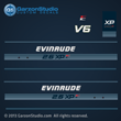 evinrude outboard decals 1985 235 hp 235hp horse power xp vro v6 0210086 VRO E115MLCOS, E115TLCOS 