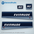 1985 Evinrude 50 hp decal set 85 0282441 DECAL SET 0210218 0210219 0282572, 0282423, 0282424 VRO E50BECOB E50BELCOB E50TELCOB E50TLCOB ENGINE COVER