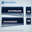 evinrude outboard decals 1985 75 hp 75hp horse power 0282443 VRO E75ECOS