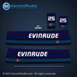 evinrude outboard decals 1987 1988 25 hp horsepower stickers