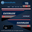 evinrude outboard decals 1989 1990 1991 10 hp 10hp 9.9 hp 9.9hp horse power 283751	0283751, 0283752, 0283753, 0283814 DECAL SET 0211422, 0211159 FRONT PLATE DECAL