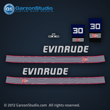 evinrude outboard decals 1989 1990 1991 30 hp horse power 0283757