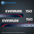 1995 1996 1997 Evinrude 25 hp decal set kit 0284824 and 0212711, 0212712 plate decals E150ELEOM
