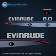 1995 1996 1997 Evinrude 8.0 8 hp h.p. 8hp decal kit 0284816 decals