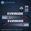 1995, 1996, 1997 Evinrude 25 hp decal kit 0284824 and 0212711, 0212712 plate decals