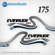 1999 2000 Evinrude Outboard decals 175 hp 1750hp horsepower ficht fuel injection decal set white engines