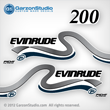 1999 2000 Evinrude Outboard decals 200 hp 200hp horsepower ficht direct fuel injection decal set