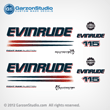 EVINRUDE 150 BOMBARDIER FICHT RAM INJECTION 2002-2005 decals set kit