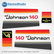 Johnson 1978 140 hp decal set V4 Magflash CD sticker kit replica 388789 
