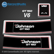 1989 1990 johnson outboard 150 GT150 VRO V6 decal set 0433143 0433209 150STL