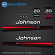 1995 1996 Johnson 20 hp decal set