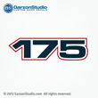 2002 2003 2004 2005 2006 Johnson 175 HP decal 0350193 horsepower decals Front Rear white engines