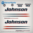 2002 2003 2004 2005 2006 johnson decal set 50 hp 50hp  outboards white engine cover four stroke electronic fuel injection