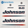 2003 2004 2005 johnson 6 6.0 hp engine decals for 03-05 outboards J6RLSTD J6RSTD  J6RLSRS J6RSRS J6RLSOC J6RSOC 