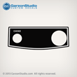 Evinrude/Johnson 1974-1983 35 hp Electric Control decal Johnson-Evinrude johnson evinrude Choke, Rich-Lean, and Stop Slow speed adjustment decal, front decal, control decal 1986, 1987, 1988, 1989 and 1990