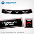 1989 1990 johnson GT200 decals outboard 200 hp VRO V6 black decal set