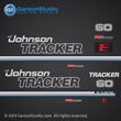 1992 1993 1994 johnson tracker outboard decals 60 hp pro series oil injected
