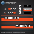 1981 1985 Mariner 200 hp CD IGNITION decal set