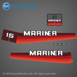 1977 1978 1979 1980 1981 1982 1983  mariner 15 hp 15hp decal set