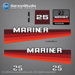 1977 1978 1979 1980 1981 1982 1983 1984 1985 1986 1987 1988 mariner 25 hp 25hp decal set