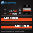 1985 Mariner 150 hp CD IGNITION decal set