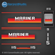 1980, 1984-1988 Mariner 115 hp decal set