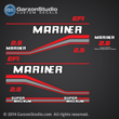 1995-1996-1997 Mariner 2.5 decal set Mariner Super Magnum Performance Outboards