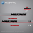 2001 2002 Mariner 75 hp FourStroke 4S 4stroke decal set 804856A01