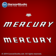 Mercury 35A 55A 58A 75A 78A hp decal sets Set of decals for 1959 motors all color covers