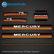 1984 1985 Mercury 75 hp decal set
