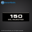 1986 1987 1988 Mercury 150 hp oil injected rear decal decal 150hp