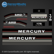 1986 1987 1988 Mercury 175 hp decals decal set 175hp