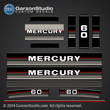 1986 1988 Mercury 60 hp decals 