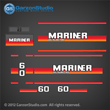 1984-1990 Mariner 60 hp decal set