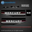 Mercury 9.9 hp decals 1986